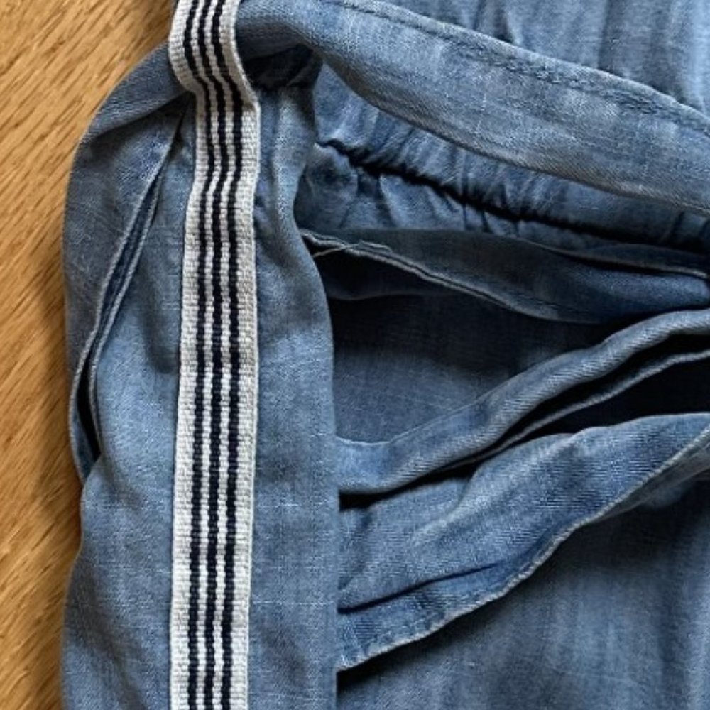 Chambray Side-Stripe Romper - image 4